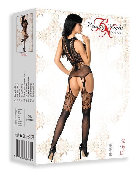 Фантазійний боді комбінезон Beauty Night Reina чорний S/M/L 85890 фото