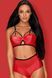 Комплект із шортиками Obsessive Leatheria set червоно-чорний S/M 86129 фото 1
