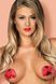 Наклейки на груди з бантиками Obsessive Giftella nipple червоний One Size 78336 фото 1