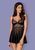 Повітряний ажурний бебідол Obsessive Letica babydoll чорний L/XL 78277 фото