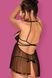 Повітряний відкритий бебідол Obsessive Delishya babydoll чорний L/XL 85651 фото 2