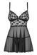 Повітряний ажурний бебідол Obsessive Letica babydoll чорний L/XL 78277 фото 3