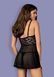 Повітряний ажурний бебідол Obsessive Letica babydoll чорний L/XL 78277 фото 2