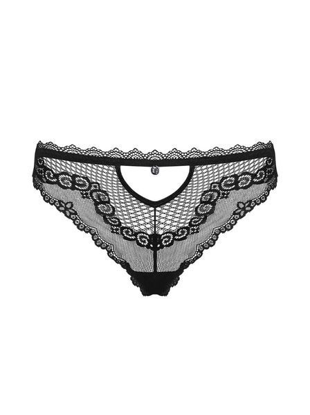 Трусики з ланцюжком Obsessive Millagro panties чорний S/M 86263 фото