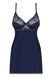 Атласный бебидол Obsessive Drimera babydoll синий S/M 83120 фото 3