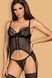 Корсет із м'якої напівпрозорої сітки Obsessive Contica corset чорний S/M 83787 фото 1