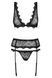 Эротический комплект с фигурными краешками Obsessive Emperita set черный S/M 21647 фото 3