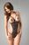 Пикантное боди с белой вышивкой Me Seduce Carla body черный S/M 11923 фото