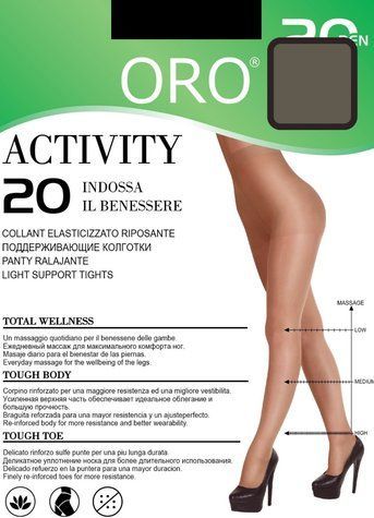 Колготки з підтримуючим ефектом Oro Activity 20 den сірий S 83869 фото