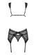 Оригинальный корсет из черного кружева и тюля Obsessive Swanita corset черный L/XL 22568 фото 6