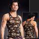 Майка чоловіча еротична камуфляжна в сіточку камуфляжний L/XL 3662 фото