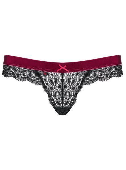 Спокусливі жіночі стрінги Obsessive Rossita thong чорний S/M 85377 фото