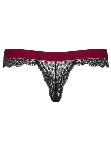 Спокусливі жіночі стрінги Obsessive Rossita thong чорний S/M 85377 фото