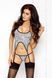 Черно-белый корсет Passion Rikki corset леопардовый L/XL 10536 фото 1