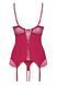 Мягкий корсет со шнуровкой Obsessive Rosalyne corset бордовый S/M 83129 фото 2