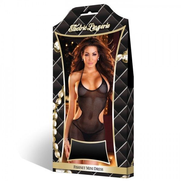 Оригинальное платье в сеточку черного цвета черный One Size 3754 фото