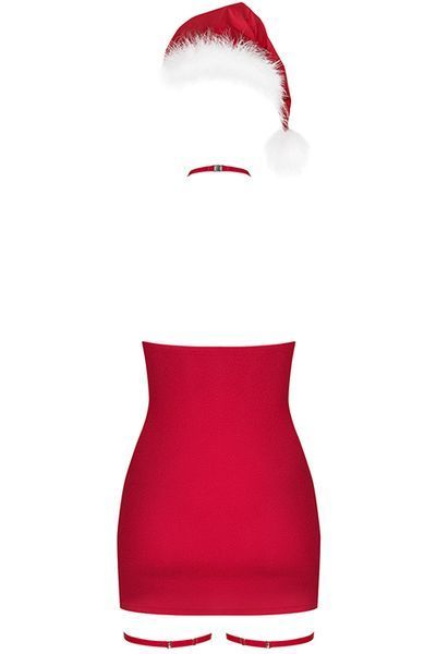Новорічна жіноча сорочка Obsessive Kissmas chemise червоний S/M 84467 фото