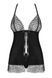 Бебідол з мереживом Obsessive Chiccanta babydoll чорний S/M 83114 фото 3