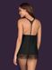 Бебідол з мереживом Obsessive Chiccanta babydoll чорний S/M 83114 фото 2