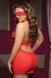 Красивое ажурное платье с глубоким декольте красный One Size XL 3773 фото 3