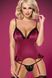Еротичний корсет із рюшами Obsessive 845-COR малиново-чорний S/M 63862 фото 1