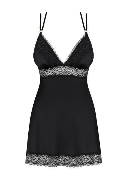 Розкішний бебідол Obsessive Lolitte babydoll чорний XXL 77891 фото