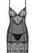 Эротический комплект Obsessive Alluria chemise черный S/M 25540 фото 3