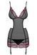 Полупрозрачная сорочка-корсет Obsessive Sedusia corset розовый S/M 10803 фото 3