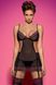 Полупрозрачная сорочка-корсет Obsessive Sedusia corset розовый S/M 10803 фото 1