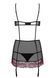 Полупрозрачная сорочка-корсет Obsessive Sedusia corset розовый S/M 10803 фото 4