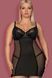 Стройна сорочка Obsessive Amallie chemise чорний S/M 84780 фото 3