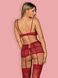 Комплект с широким поясом Obsessive Lividia set красный S/M 83218 фото 2