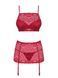 Комплект с широким поясом Obsessive Lividia set красный S/M 83218 фото 3