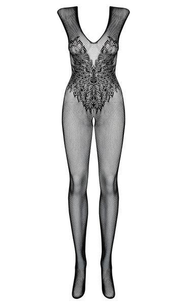 Бодистокинг с узором "крылья ангела" Obsessive N112 черный S/M/L 11884 фото