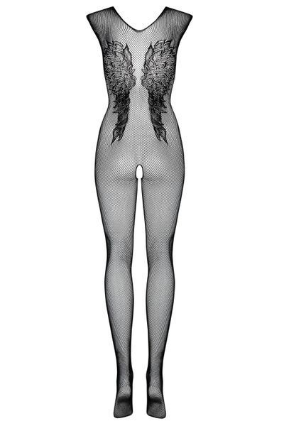 Бодистокинг с узором "крылья ангела" Obsessive N112 черный S/M/L 11884 фото