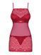 Сексуальна жіноча сорочка Obsessive Lividia chemise червоний S/M 83219 фото 3