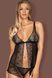 Романтичний бебі-дол Obsessive Firella babydoll чорний S/M 84781 фото 1