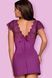 Сексуальная сорочка и стринги Obsessive Moketta chemise Purple фиолетовый S/M 84465 фото 2