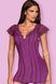Сексуальная сорочка и стринги Obsessive Moketta chemise Purple фиолетовый S/M 84465 фото 1
