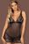 Сорочка з оригінальним візерунком Obsessive Firella chemise чорний S/M 84782 фото