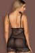 Сорочка з оригінальним візерунком Obsessive Firella chemise чорний S/M 84782 фото 2