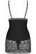 Сексуальная сорочка и стринги Obsessive Ailay chemise черный S/M 78132 фото 4