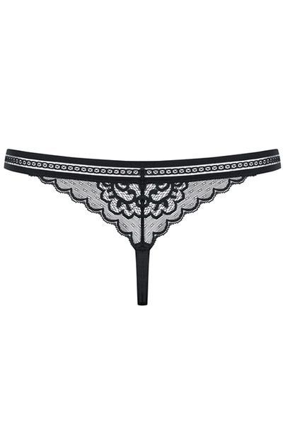 Сексуальні еластичні стрінги Obsessive Ailay thong чорний L/XL 78157 фото