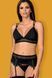 Еротичний комплект: пояс, бюст та стрінги Obsessive Lolitte set чорний S/M 78134 фото 1