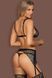 Интригующий комплект с поясом Obsessive Firella garter belt set черный L/XL 84783 фото 2