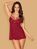 Бебідол із гіпюру Obsessive Ivetta babydoll бордовий S/M 85481 фото