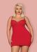 Рубашка з відкритою спинкою Obsessive Jolierose chemise червоний S/M 78263 фото 10