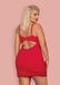 Рубашка з відкритою спинкою Obsessive Jolierose chemise червоний S/M 78263 фото 11