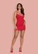 Рубашка з відкритою спинкою Obsessive Jolierose chemise червоний S/M 78263 фото 6