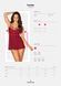 Бебідол із гіпюру Obsessive Ivetta babydoll бордовий S/M 85481 фото 5